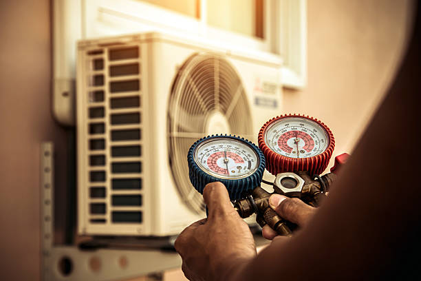 Professional Air Conditioning Service technician working in Baldwin, FL